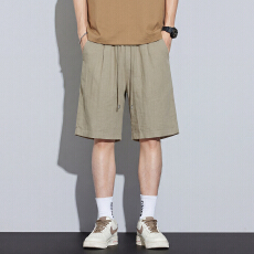 批发夏季新款休闲<b class='q'>裤</b>2026年男宽松直筒阔腿松弛风朦胧垂感短<b class='q'>裤</b>夏季薄款