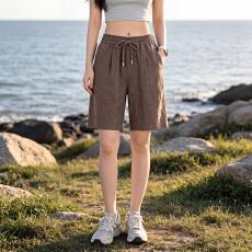 批发夏季新款休闲<b class='q'>裤</b>2026年宽松感直筒阔腿松弛风朦胧垂感短<b class='q'>裤</b>夏季薄款