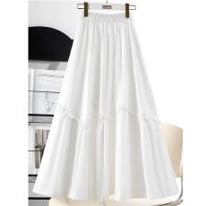 批发<b class='q'>韩国</b>chic夏季不规则复古半身裙木耳边拼接a字<b class='q'>长裙</b>