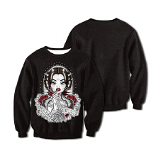 批发万圣卫衣欧美跨境秋季万圣夜新品<b class='q'>服装</b>男女圆领数码印花情侣装卫衣