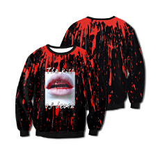 批发新款万圣节欧美<b class='q'>服装</b>秋季万圣卫衣3D搞怪圆领数码印花情侣装卫衣