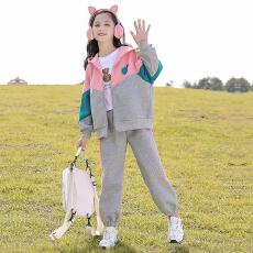 批发<b class='q'>女童</b>套<b class='q'>装</b>春秋装2026新款洋气中大童拉链<b class='q'>开衫</b>外套休闲裤运动两件套