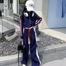 批发女童运动套装春秋季2025新款<b class='q'>儿童</b>洋气女孩拉链<b class='q'>开衫</b>阔腿裤两件套潮