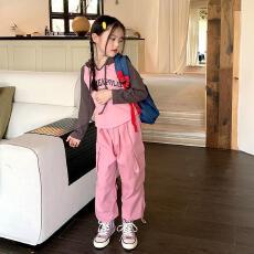 批发原创童装女童套装春秋装2026新款<b class='q'>儿童</b>连帽长袖T恤<b class='q'>休闲裤</b>子运动服