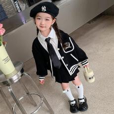 批发<b class='q'>女</b><b class='q'>童</b>套装2025秋季新款儿童jk学院风百褶裙中大童网红甜美<b class='q'>三件套</b>