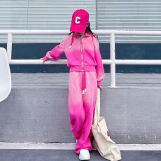 批发<b class='q'>女</b><b class='q'>童</b><b class='q'>渐变</b><b class='q'>套装</b><b class='q'>春秋款</b>2026新款时髦洋气中<b class='q'>大</b><b class='q'>童</b>学院风连帽上衣两件套