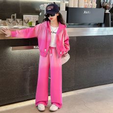 批发女童套装2026春秋新款<b class='q'>儿童</b>洋气时髦外套大童休闲长裤运动两件套潮
