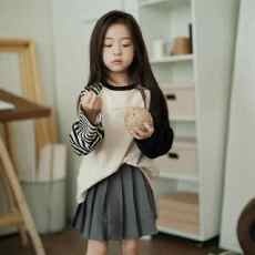 批发<b class='q'>女童</b>条纹<b class='q'>T</b><b class='q'>恤</b>套装春秋装2026新款洋气儿童女孩百褶裙运动两件套潮