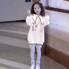 批发女童卫衣裙<b class='q'>春</b>秋季2025新款韩版洋气儿童刺绣中大童女孩<b class='q'>春</b>装连衣裙