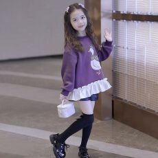 批发女童春秋卫衣裙卫衣2026春秋新款女孩洋气上衣<b class='q'>儿童</b>中大童秋季<b class='q'>衣服</b>