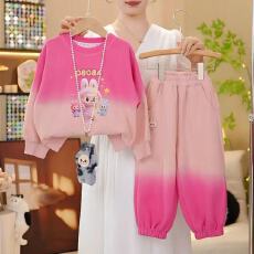 批发女童<b class='q'>渐变</b>色套<b class='q'>装</b>春秋季2026新款洋气儿童卫衣秋<b class='q'>装</b>运动束脚<b class='q'>裤</b>两件套