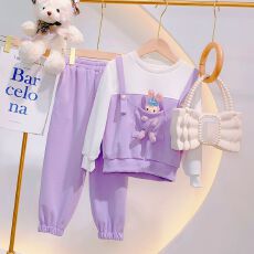 批发<b class='q'>女童</b>秋<b class='q'>款</b>休闲套装2026新款洋气女孩时髦立体卡通上衣<b class='q'>运动裤</b>两件套