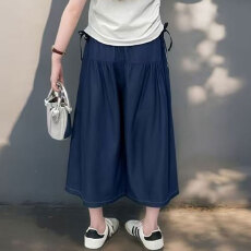 批发女童<b class='q'>春</b>秋款牛仔裤2025新款韩版中大童洋气小女孩百搭中大童阔腿裤