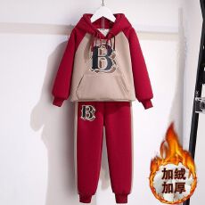 批发女童套装加绒秋冬装2025新款<b class='q'>儿童</b><b class='q'>运动服</b>中大童加厚保暖休闲两件套