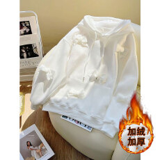 批发女童卫衣秋冬季大童立体蝴蝶结休闲连帽上衣<b class='q'>儿童</b>时尚宽松百搭<b class='q'>外套</b>