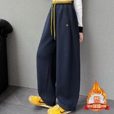 批发女童<b class='q'>裤</b>子秋冬款2025新款女孩<b class='q'>儿童</b>冬季运动<b class='q'>裤</b>大童加绒弯刀阔腿<b class='q'>裤</b>子