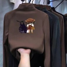 批发<b class='q'>女童</b>德绒<b class='q'>长袖</b><b class='q'>打底衫</b>秋冬2026新款半高领中大儿童内搭T恤保暖上衣