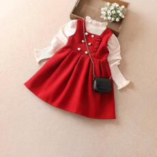 批发女<b class='q'>童</b><b class='q'>连衣裙套装</b>秋冬2026新款儿<b class='q'>童</b>毛衣<b class='q'>中大</b><b class='q'>童</b>背心裙加厚过年拜年服