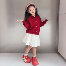 批发女童针织开衫秋装2026新款儿童洋气小香风毛衣外套小女孩公主上衣