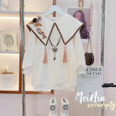 批发<b class='q'>女童</b>流苏<b class='q'>卫衣</b>裙春秋季2026新款韩版洋气时髦儿童大翻领百搭上衣潮