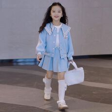 批发女童套装2026新款春秋装学院风<b class='q'>儿童</b>女孩棒球服外套百褶<b class='q'>裙</b>两件套潮