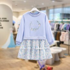 批发<b class='q'>女</b><b class='q'>童</b>拼接卫衣裙秋季2026新款洋气中大童时髦女孩休闲假两件<b class='q'>连衣裙</b>
