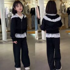 批发<b class='q'>女</b><b class='q'>童</b><b class='q'>套装</b><b class='q'>春秋</b>季2026新款儿<b class='q'>童</b>时髦秋装<b class='q'>女</b><b class='q'>大</b><b class='q'>童</b><b class='q'>外套</b>阔腿裤运动<b class='q'>两件套</b>