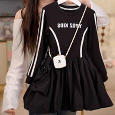 批发<b class='q'>女</b><b class='q'>童</b>裙子2026新款洋气<b class='q'>韩版</b>儿童休闲裙秋季中大童小女孩长袖连衣裙