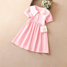 批发女童连衣裙夏季2026洋气小女孩裙子夏款女大童学院风<b class='q'>儿童</b>公主裙