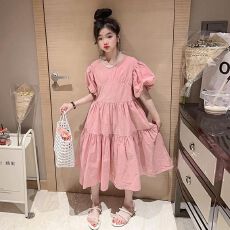 批发<b class='q'>女童</b>泡泡<b class='q'>袖</b>连衣裙2025春夏新款儿童公主裙子高级感法式甜美<b class='q'>蓬蓬裙</b>