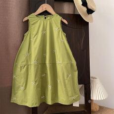 批发女童连衣裙夏季2026新款韩版<b class='q'>儿童</b>无袖<b class='q'>背心</b>裙洋气女孩田园风公主裙
