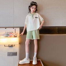 批发<b class='q'>女</b><b class='q'>童</b>夏季<b class='q'>套装</b>2026新款<b class='q'>童装</b>大童短袖短裤儿童休闲两件套小女孩衣服