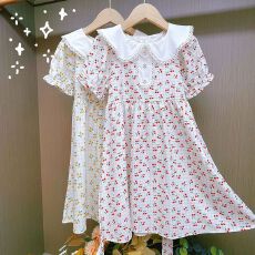 批发<b class='q'>女童</b>夏<b class='q'>装</b>连衣裙2026新款洋气时髦儿童短袖公主裙女孩漂亮碎花裙子