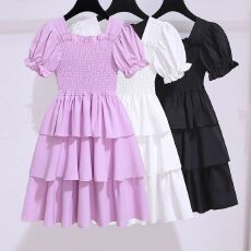 批发<b class='q'>女童</b>连<b class='q'>衣裙</b>夏季2026新款洋气露背蝴蝶结公主裙夏装儿童蓬蓬蛋糕裙