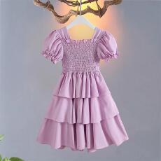 批发<b class='q'>女童</b>连<b class='q'>衣裙</b>夏季新款儿童露背蝴蝶结公主裙夏装小女孩蓬蓬蛋糕裙潮