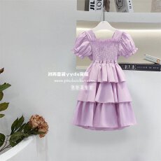 批发<b class='q'>女童</b>连<b class='q'>衣裙</b>夏装2026新款洋气儿童小女孩露背裙子蛋糕裙蓬蓬公主裙