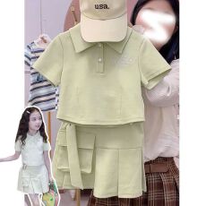 批发<b class='q'>女童</b>夏<b class='q'>季</b>套装2026新款儿童夏装短袖短裙子炸街休闲运动装两件套潮