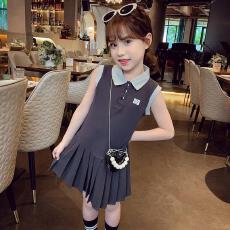 批发女童背心裙夏装2026新款洋气<b class='q'>儿童</b>学院风Polo裙子小女孩休闲连衣裙