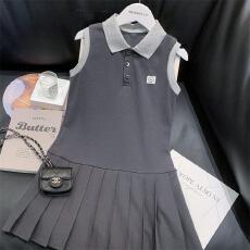 批发女童夏装连衣裙2026新款洋气<b class='q'>儿童</b>背心裙小女孩学院风休闲Polo裙子