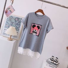 批发<b class='q'>女</b><b class='q'>童</b>夏装连衣裙2026新款女大童时髦纱网拼接裙洋气<b class='q'>百搭</b>印花连衣裙