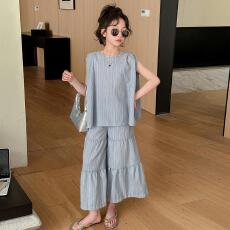 批发<b class='q'>女</b><b class='q'>童</b>夏装阔腿裤套装女孩大童夏天韩版时髦洋气网红夏季儿<b class='q'>童装</b>衣服