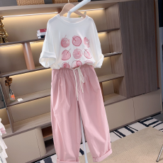 批发<b class='q'>女</b><b class='q'>童</b>夏季休闲套装2026新款中大童衣服时尚韩版夏装薄款运动两件套