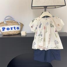 批发童装女童<b class='q'>娃娃衫</b>2026夏季新款短袖衬衫洋气休闲儿童衬衣设计感上衣