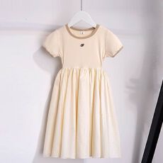 批发<b class='q'>女童</b>夏<b class='q'>装</b>连衣裙2026新款洋气时髦女孩网红短袖吸汗透气长裙薄款潮