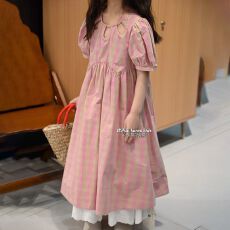 批发<b class='q'>韩国</b><b class='q'>童装</b><b class='q'>女</b>童连衣裙夏季高级感2026新款洋气儿童泡泡袖公主裙子潮
