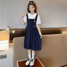 批发女童学院风连衣裙2026新款夏装洋气<b class='q'>儿童</b>公主裙女大童夏季漂亮裙子