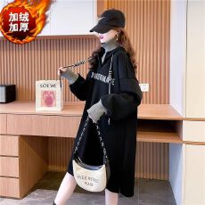 批发<b class='q'>牛奶</b><b class='q'>丝</b>复合贝贝绒秋冬加绒加厚设计感<b class='q'>连衣裙</b>卫衣