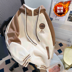 批发实拍 华棉复合牛奶丝双层有做内里米粒绒 秋冬加绒加厚卫衣外套女