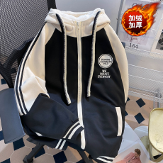 批发实拍 华棉复合牛奶丝双层有做内里米粒绒 秋冬加绒加厚卫衣外套女