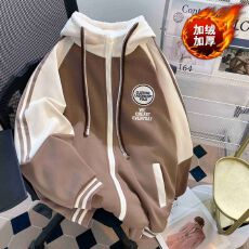 批发实拍 华棉复合牛奶丝双层有做内里米粒绒 秋冬加绒加厚卫衣外套女